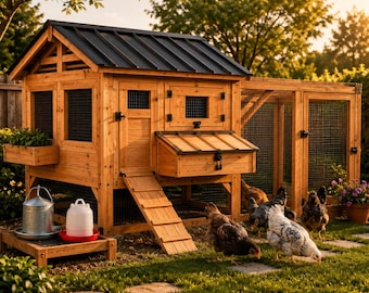 Walk In Chicken Coop Plans PDF Large Chicken Coop With Run DIY Build Plans Digital Download