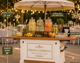 DIY Cart Plans | Drink Cart | Catering Cart | Candy Cart | DIY Collapsible Charcuterie Cart Plans PDF Download