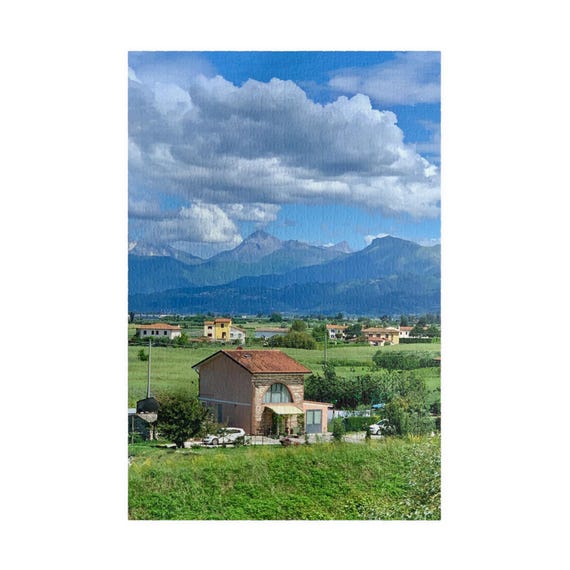Countryside Mountain Landscape Puzzle | Scenic House and Fields Jigsaw