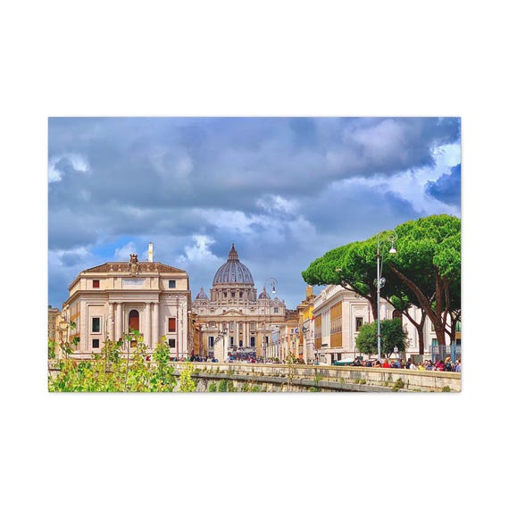 St. Peter's Basilica Rome Canvas Print — Framed or Stretched Matte Wall Art