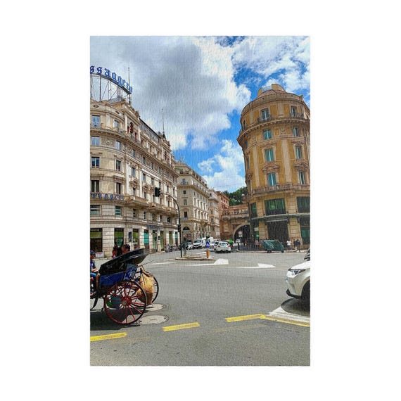 European City Street Scene Puzzle | 520 Piece Jigsaw