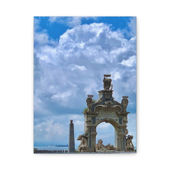 Ornate Arch & Sky Framed or Stretched Matte Wall Art