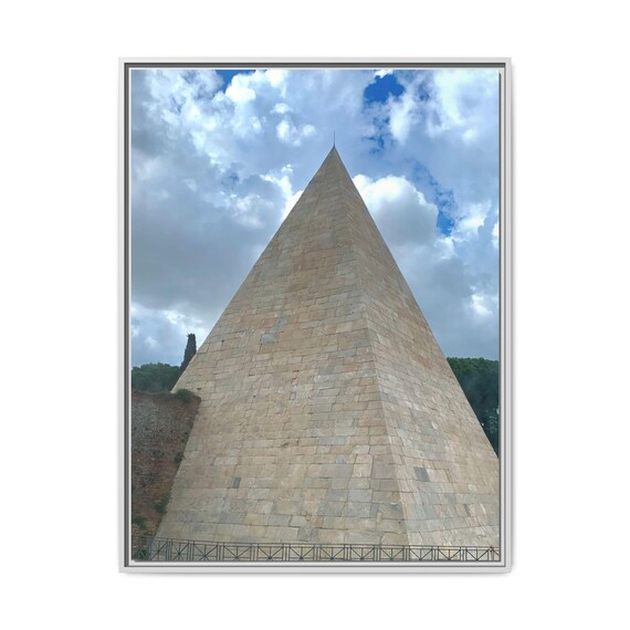 Architectural Pyramid Canvas Wall Art — Large Framed or Stretched Print