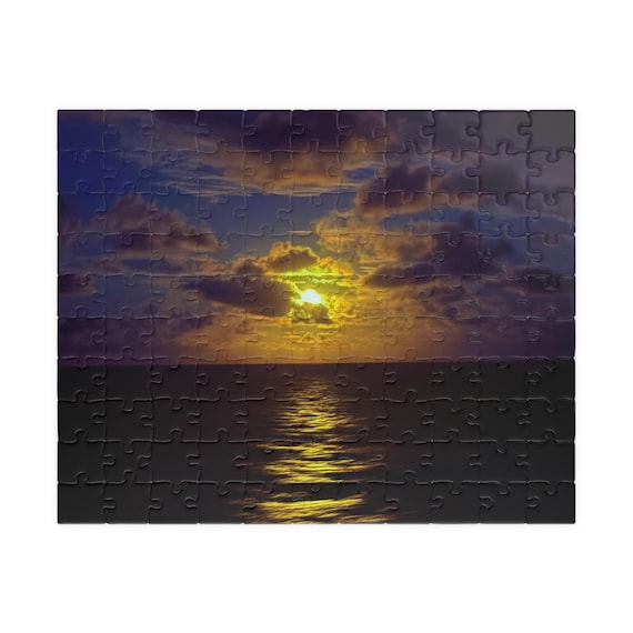 Sunset Ocean Jigsaw Puzzle | Moody Sky, Glossy Finish (110-1014 Pieces)