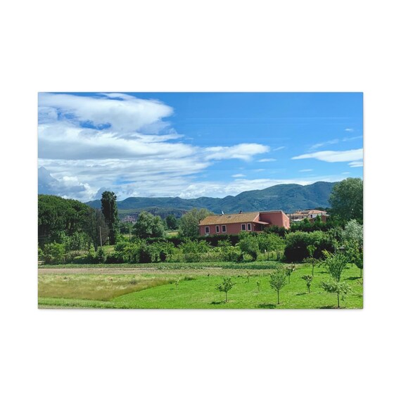 Tuscany Countryside Landscape Matte Canvas Wall Art