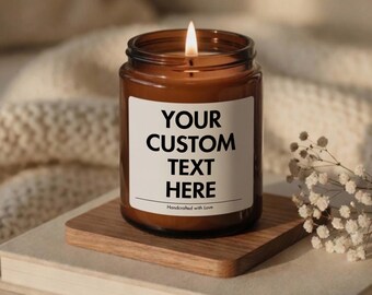 Personalized Candle, Blank Candle, Private Label Candle, Custom Logo, Gift for Her, Funny Candle, Best Friend Gift, Christmas Candle