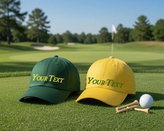 Custom Text Performance Golf Hat with Rope, Groomsmen Gift, Custom Text Custom Logo, Party Gift Bachelorette, Gift for Golfer