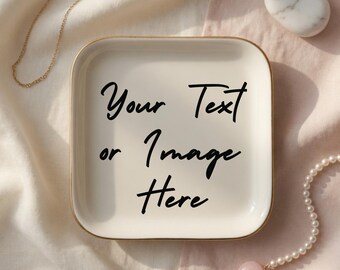 Personalized Trinket Dish, Custom Jewelry Dish, Ring Dish Personalized, Customized Gift, Bestie Gift, Heart Shaped Dish, Bridesmaid Gifts