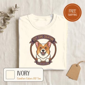 Corgi Portrait Tee | Cozy Corg Creations graphic t-shirt