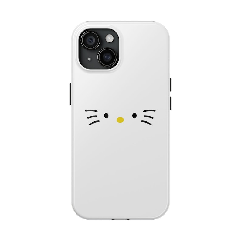 Hello Kitty Sanrio mobilskal | Tåligt mobilskal, söt morrhårsnosdesign bild 2