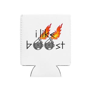Me gusta Boost Enfriador de latas / Funda para latas Turbo / Funda para latas divertida para entusiastas de los autos / Enfriador de bebidas JDM / Regalo para amantes de los autos / Accesorios para automóviles