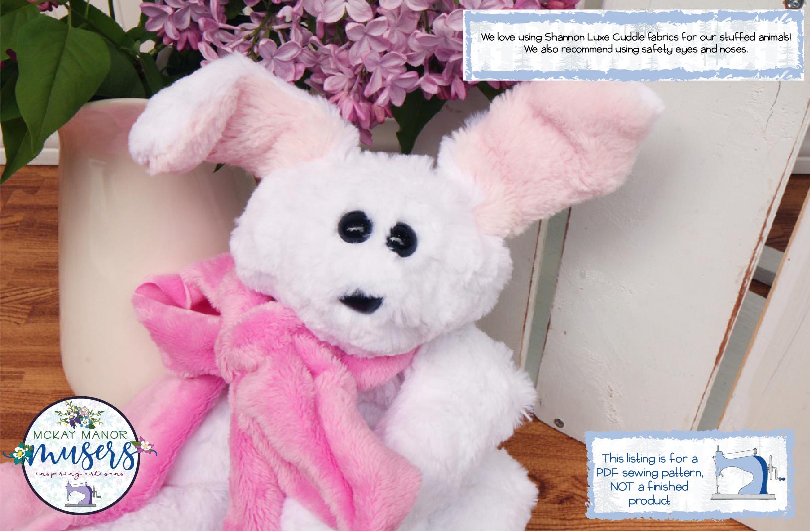 Mckay Pattern Bunny Stuffed Animal Downloadable Sewing Pattern From Mckay Manor ...