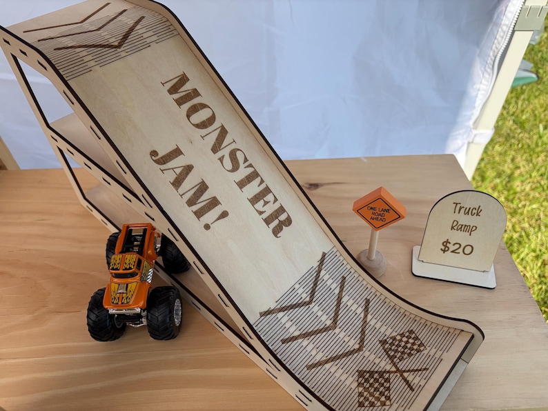Monster Truck and Race Car Ramp and Garage - Etsy