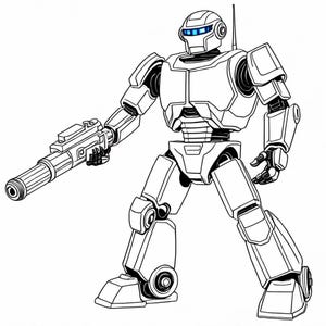 Robots & Gadgets Coloring – 25 Futuristic Tech Pages for Adults – Instant PDF