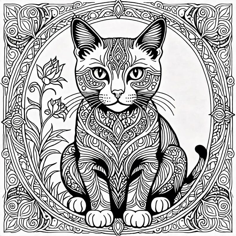 Animals & Pets Coloring Book | 25 Unique Pages | Instant Download PDF ...