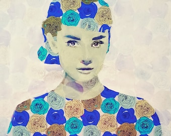 Audrey Hepburn Flowers 42X42