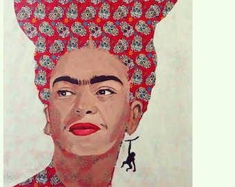 Frida Kahlo dia de los Muertos 38X46