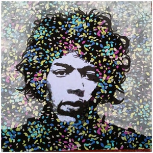 Jimi Hendrix dots 35X35