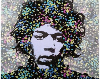 Jimi Hendrix dots 35X35