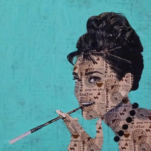 Audrey Hepburn Coffee and Cigarettes 40X40