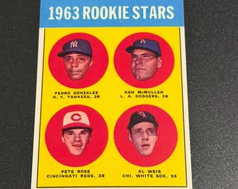 Pete Rose 1963 Rookie Stars Reprint Card #537