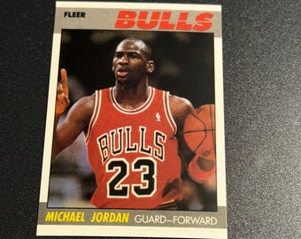 Ristampa della figurina del secondo anno di Michael Jordan (1987-88) dei Chicago Bulls n. 59