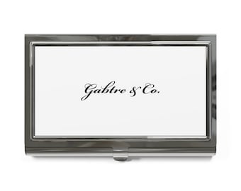 Gabtre & Co. Luxury Business Card Holder | Designer Metal Card Case