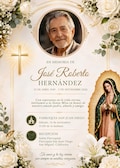 Funeral Program Template |Spanish Catholic Memorial Invitation |Editable Celebration of Life |Obituary Flyer |Printable Funeral Announcement product logo