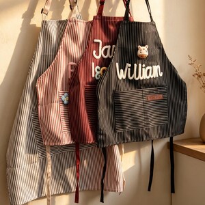 Personalized Embroidered Apron – Custom Name or Monogram | Housewarming, Wedding, Hostess & New Home Gift