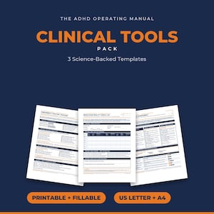 ADHD Medication Tracker, Comorbidity Log, Biotype Assessment (Printable PDF)