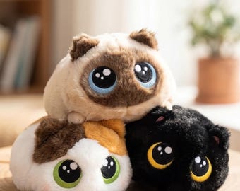 Muñecos de gatitos de peluche para aliviar el estrés, cojines suaves y cómodos, regalos para aliviar la ansiedad.