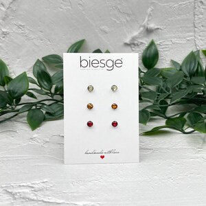 Tiny Stud Earrings Set, Modern Minimalist Jewelry, Round Stud Earrings Pack, Simple Dot Earrings, Earrings for Women, Birthday Gifts for Her