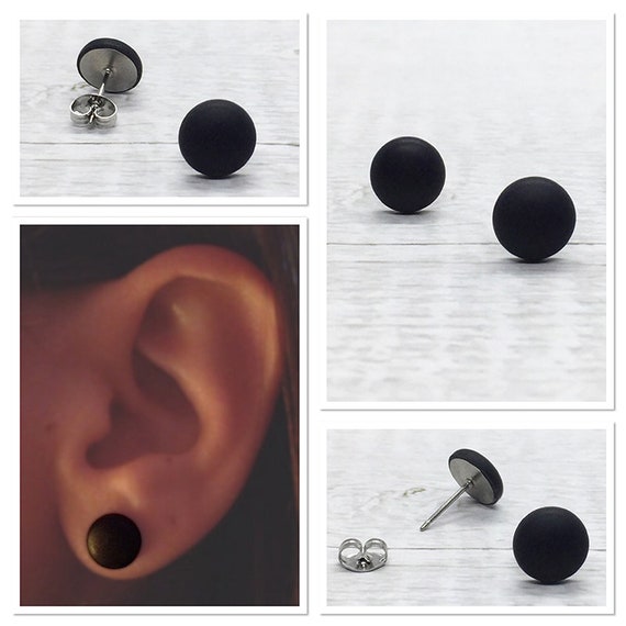 Stainless Steel Minimalist Stud Earrings 3 Colors Delicate Tiny Earrings Set14 