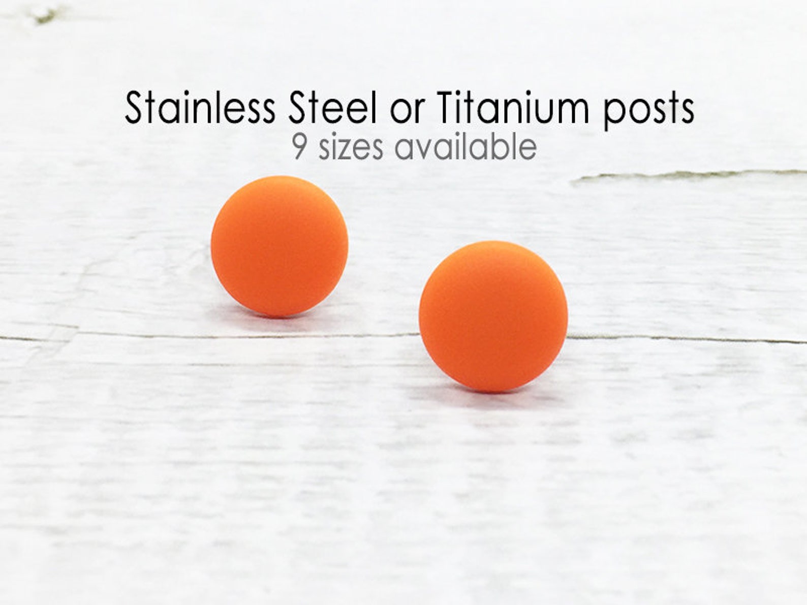 Orange Stone Studs