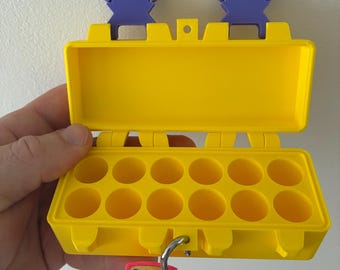 Afsluitbare opbergdoos van 3 ml en 12 sleuven voor peptideflacons (inclusief slot)