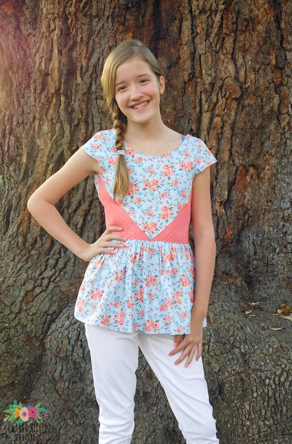 Tween 14 Pintuck Top Girls Clothing Tween Clothing Tween Etsy