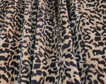 Leopard Print Velvet Fabric, Burgundy Geometric Diamond Pattern, Soft Upholstery Textile (By Yard)