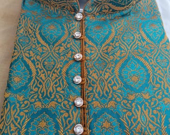 Herrpyjamaset i rå siden och bomull, kurta, traditionellt etniskt kläder