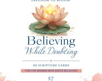 Christian Scripture Cards Printable for Women — 30 Bible Verse Cards PDF — Faith Cards Instant Download