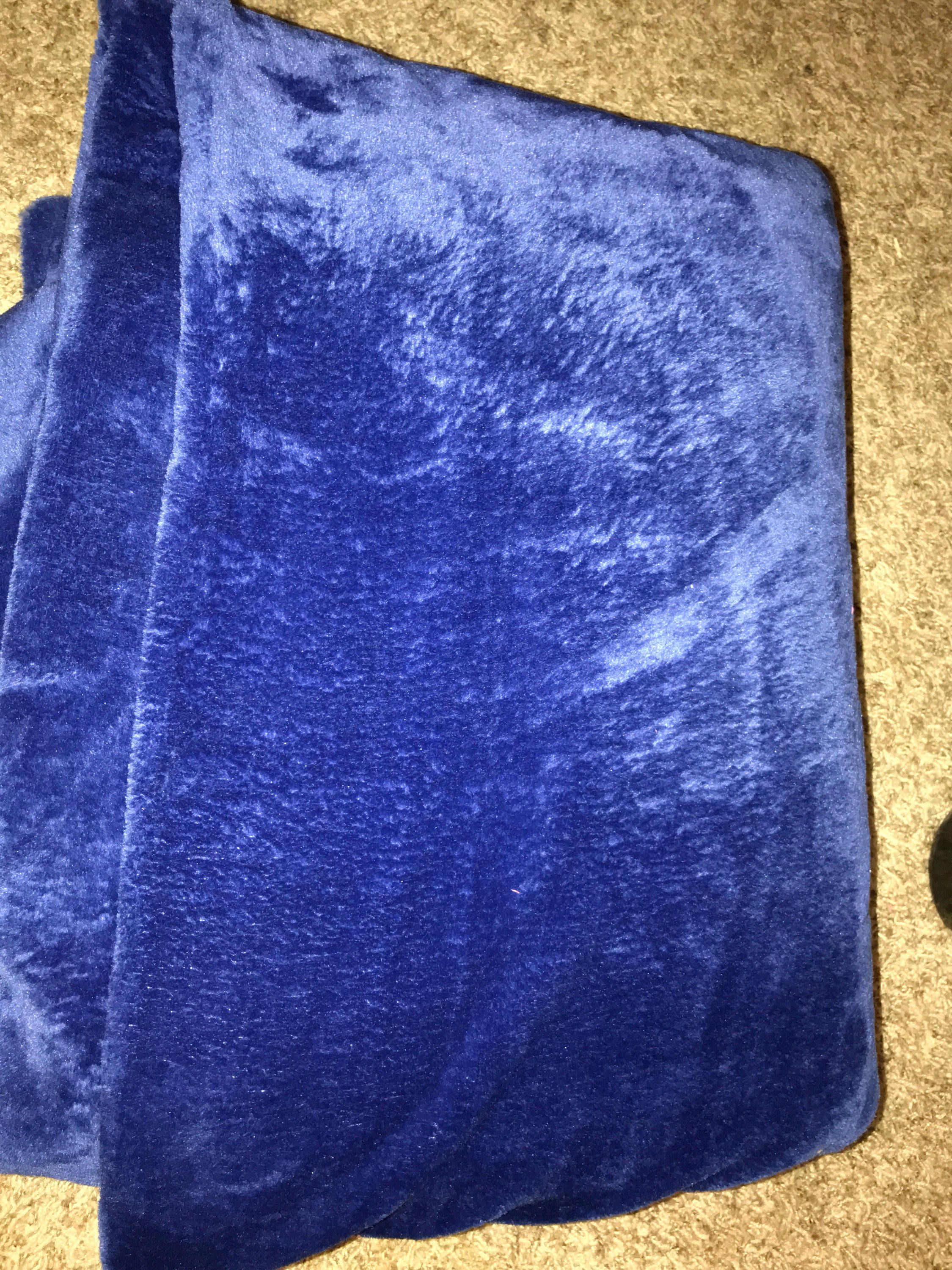 3 yards Navy blue MINKY flat fabric Etsy