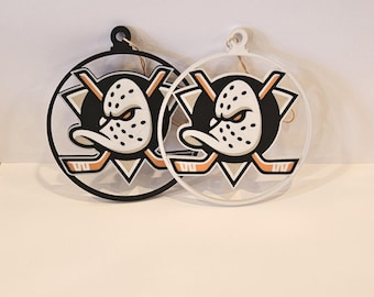 Anaheim Ducks julgransprydnader vit och svart 3D-tryckt NHL-julgran