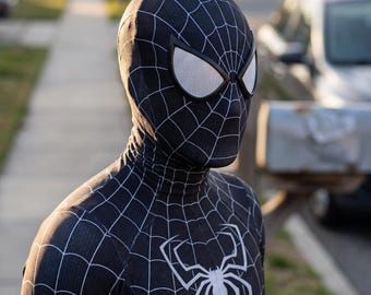 サム・ライミ版スパイダーマンマスク、フェイスシェルと3Dラバーウェブ