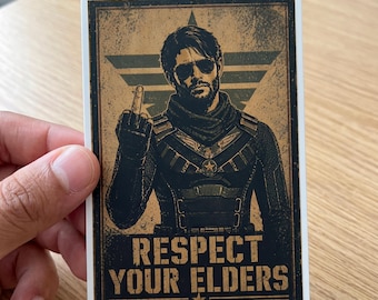 Respect Your Elders - Soldier Boy - The Boys Sticker, Kiss-cut Sticker, Logo Vinyl Stickers
