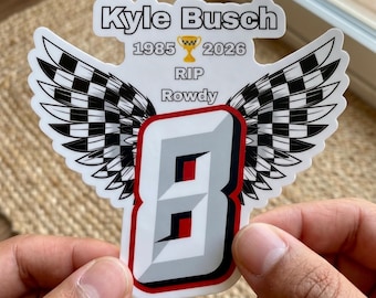 Kyle Busch Memorial Sticker, Kyle 2026 NASCAR, Racing Stickers