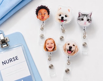 Porta badge personalizzato con foto, porta badge per infermieri, porta badge retrattile personalizzato per infermieri, RN Badge Buddy