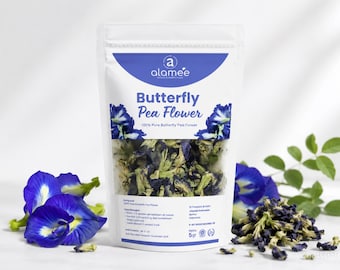 Organic Dried Butterfly Pea Flowers | Blue Flower Tea | Herbal Loose Leaf Tea