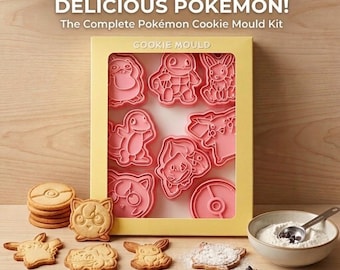 Set di formine per biscotti Kawaii Anime – Simpatici stampini per biscotti con personaggi per preparare biscotti fatti in casa, un regalo perfetto per gli appassionati di pasticceria.