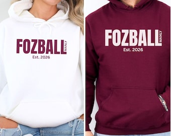 ADULT HOODIE Unisex Fozball Hoodie, Fozball Est 2026 Hooded Jumper, Rugby League Fans