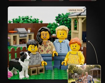 Custom family portrait in your chosen style – select from 30 unique looks or upload your own reference.