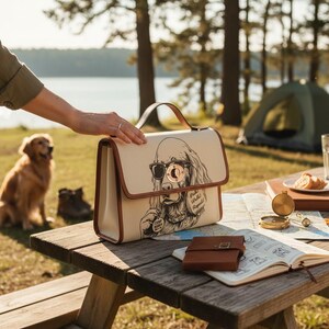 The Rustic Hound Canvas Tote Bag | Pack Walk Repeat | Dog Mom Gift | Vintage Dog Bag
